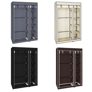 Armadio Portatile in Plastica Beige da 67 Pollici con Tessuto Non Tessuto e Asta Appendiabiti, Montaggio Rapido e Semplice, Design Pieghevole - Product Image 3