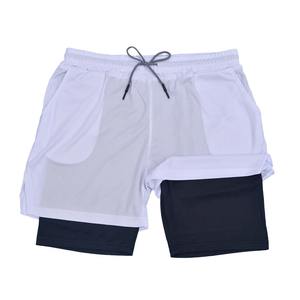 Pantalones Cortos Deportivos de Doble Capa para Hombre, Pantalones Cortos Deportivos 2 en 1 para Gimnasio, Entrenamiento, Secado Rápido, para Correr, de Doble Capa, para Verano - Product Image 2