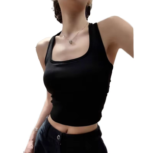 Débardeur de yoga et fitness haut de gamme pour femme, neuf, sans couture, côtelé, haute résistance, respirant, extensible dans les quatre sens, séchage rapide - Product Image 6