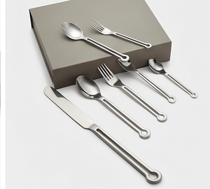 Minimalist Stainless Steel Flatware Set With <b>Mirror</b> Polish Dishwasher Safe Ideal For Home And <b>Camping</b> Cutlery - Product Image 4