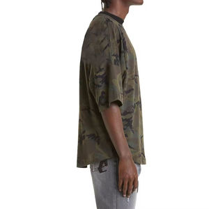 Camiseta Extra Grande para Hombre, Venta al Por Mayor, 220g, Unisex, Estilo Urbano, Hip Hop, Vintage, Lisa, Informal, Verano, 100% Algodón - Product Image 3