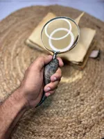 Loupe artisanale en corne de buffle écologique, forme naturelle sculptée, art moderne, objet de collection, cadeau d'affaires, décoration Uttar