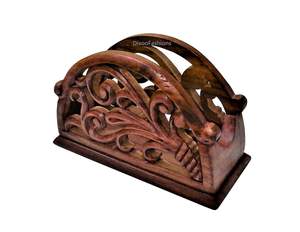 Meilleure Offre Porte-Serviettes de Mariage en Bois de Sheesham Sculpté Motif Marron Design Moderne Élégant Durable Écologique Table de Mariage - Product Image 2