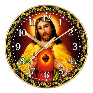 Reloj de Pared Devocional Personalizado de Jesucristo con Impresión - para Navidad y el Día de la Madre - Product Image 1