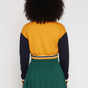 Veste universitaire courte pour femme, style urbain, grande taille, imperméable, coupe-vent, respirante, vierge pour broderie, vente en gros OEM, fabricant - Product Image 2