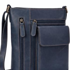 Women PU Leather Crossbody Messenger Bag with Front Pocket Casual Shoulder <b>Handbag</b> - Product Image 2