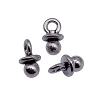 Breloque pour sucette bébé 21x12x12mm en alliage de zinc pour souvenirs d'annonce de naissance