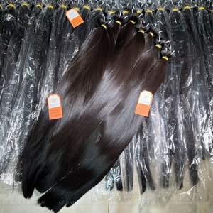 Cabello humano vietnamita Remy sin procesar, extensiones de cabello de trama Natural sin químicos, paquete recto de hueso para hacer peluca - Product Image 4