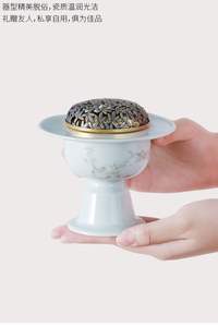 Quemador de incienso de madera pura natural con mango de sándalo, estilo moderno y antiguo, de alta calidad para el hogar. - Product Image 5