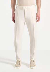 <span class=keywords><strong>Pantaloni</strong></span> Jogger da Uomo in Cotone Crema, Vita Elastica, Gamba Dritta, Leggeri e Traspiranti con Tasche Laterali, Stile Primaverile - Product Image 6