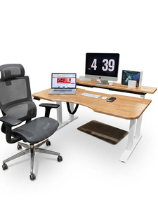 Modern DIY Dual Motor Convertible Standing Desk Sit Stand <b>Office</b> Table Extendable <b>Workstation</b> for Home <b>Office</b> - Product Image 3