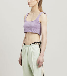 Wholesale Custom Embroidery logo Women Knitted Ribbed Crop tank <b>Top</b> - Product Image 2