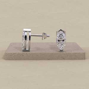 Moissanite 2CT Marquise Cut <b>Stud</b> Modern Earrings Rhodium Plated with 925 <b>Silver</b> for Women's Charm Promise Gift For Party Gift - Product Image 6
