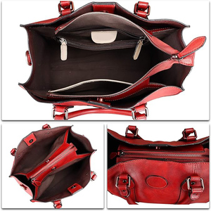 Elegante Bolso Tote de Cuero Vacuno Genuino para Mujer, Bolso de Mano Personalizado OEM para Venta al Por Mayor, Bolso de Hombro Moderno - Product Image 5