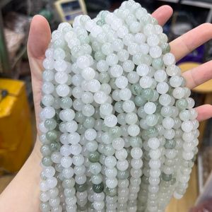 Cuentas Redondas Lisas de Jade Natural de Montaña, Cuentas Sueltas de Piedras Preciosas con Energía Curativa para Pulseras, Collares y Joyería DIY - Product Image 6