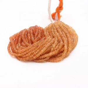 ลูกปัดพลอยบุษราคัม AAA + เหลี่ยมเพชรพลอยขนาด5.5มม. หลวมธรรมชาติ - Product Image 2