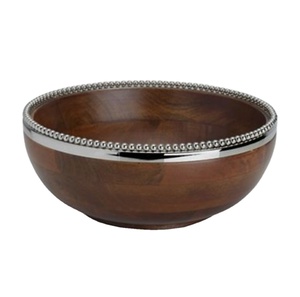 Cuenco redondo de madera Natural para ensalada, juego de cuencos para servir comida, hecho a mano para Cocina - Product Image 1