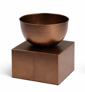 Maceta de Metal y Hierro de Alta Venta, Maceta Redonda Minimalista para Suculentas, Color Blanco Mate, Personalizable en Tamaño y Forma - Product Image 1