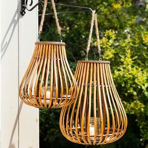 Handcrafted Luxury Bamboo & Rattan Eco-friendly Lantern Natural Decorative <b>Lighting</b> Accent for Home Garden Resort Event <b>Spaces</b> - Product Image 4