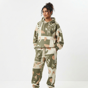 Survêtement à capuche pour femme, sublimation, coupe décontractée, épaules tombantes, hiver, poids lourd 430 GSM, style ample - Product Image 6