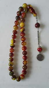 Rosario Tasbih Estilo Ángel Hecho a Mano en India, Resina Ecológica para Oración Islámica, Color y Forma Personalizables, Turquesa Natural de Primera Calidad - Product Image 3