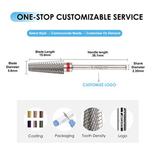 Yaqin 3/32'' 6.0mm Fresa Professionale per Manicure 5 in 1 Aggiornata, Utensile per Rimozione Cuticole in Carburo di Tungsteno - Product Image 2