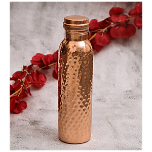 100% Pure Handmade 1L <b>Copper</b> Water <b>Bottle</b> Leak-Proof Direct <b>Drinking</b> Yoga Drinkware Custom Logo Direct Manufacturer for Camping - Product Image 2
