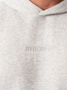 Sweat-shirt à capuche blanc vintage délavé à l'acide, zippé, effet vieilli, épais et oversize pour homme, automne-hiver - Product Image 4