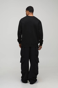 Sudaderas Extra Grandes para Hombre, Corte Regular, Cuello Redondo, Alta Calidad, Moda Casual, Ropa Urbana de Invierno, Teñido Liso, 100% Algodón - Product Image 2