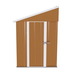 Abri de jardin en métal robuste 8x4 avec portes doubles, fenêtres, résistant aux intempéries, pour extérieur, jardin, cour, hauteur 4 pieds, ventilation - Product Image 6