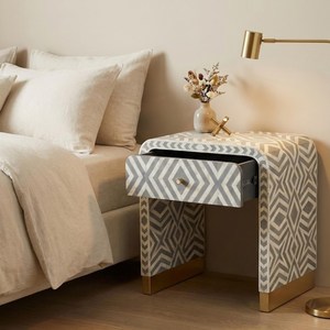 <b>Top</b> Trendy Handmade <b>Resin</b> Bone Inlay Nightstand Luxury End <b>Table</b> Floral Artisan Side <b>Table</b> Premium Accent <b>Table</b> For Homes Hotels - Product Image 6