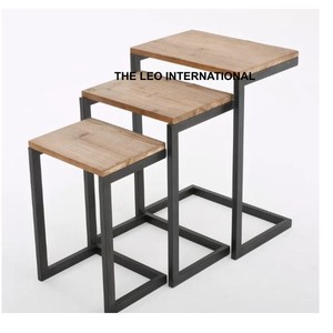 Mesa de Centro Cuadrada de Madera para Restaurantes y Cafeterías, con Acabado Dorado Brillante y Aspecto Admirable - Product Image 2