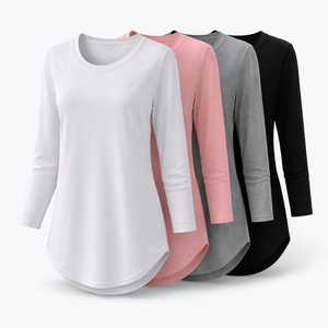 Camisetas Largas Personalizadas al por Mayor para Mujer - Fabricante y Proveedor OEM para Pedidos al por Mayor - Product Image 3