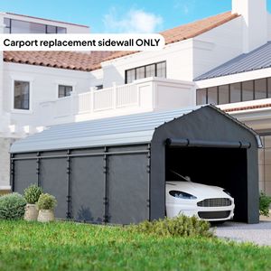Pannello Laterale di Ricambio UPF50+ Impermeabile Grigio Scuro per Tettoie 10FT X 15FT, Ricambio per Carport - Product Image 2