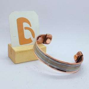 Vintage <b>Copper</b> Alloy Cuff <b>Bracelet</b> Antique Plated Multi Layered Design Unisex Jewelry Party Gift - Product Image 4