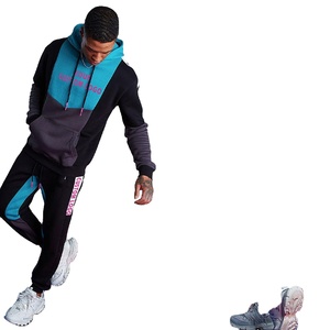 Vente en gros de costume d'hiver 100% coton pour hommes, pull-over à capuche uni de haute qualité avec poche, ensemble de 2 pièces techniques imprimées - Product Image 2