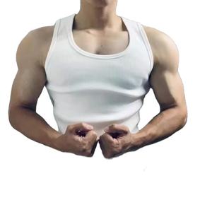 Débardeur de sport pour homme en coton 100% tricoté décontracté pour la salle de sport, respirant, sans manches, logo personnalisé, absorbant la transpiration - Product Image 4