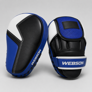 Webson Leather Punching Mitts Blue Black White Velcro Closure Breathable Martial Arts Training Gear cheap price breathable - Product Image 1