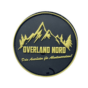 Overland Nord Round Rubber <b>Patch</b> 3D Embossed <b>Sew</b>-<b>On</b> Decorative <b>Patch</b> for Clothing - Product Image 3