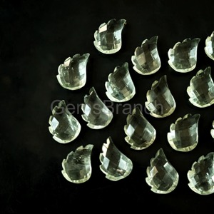 Pierre précieuse Briolette en améthyste verte naturelle sculptée à la main, 11MM 15MM, prix de gros en vrac, pour la fabrication de bijoux - Product Image 2