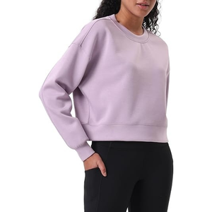 Sudadera Personalizada para Mujer, Cuello Redondo, Estilo Casual, Holgada, 100% Algodón, Felpa, Talla Grande, Precio Económico al por Mayor - Product Image 3