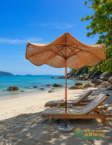 ร่มเส้นใยมะพร้าวธรรมชาติร่มกันแดดเขตร้อนสำหรับสวนรีสอร์ทชายหาดและริมสระน้ำ - Product Image 5