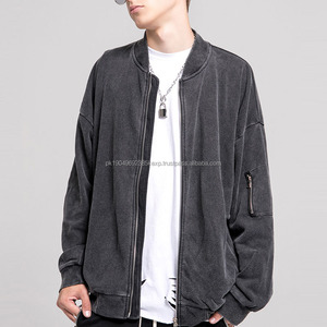 Heavy Weight High Quality Wear <b>Zippers</b> Blank Wash Zip up Hoodie Vintage Style Hoodie - Product Image 3