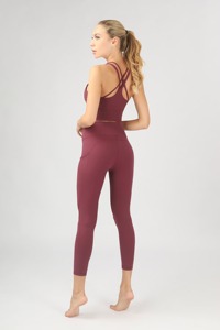 Conjunto Deportivo de 2 Piezas para Mujer, Sin Costuras, de Spandex/Nailon, Sujetador Deportivo, Leggings de Yoga Ajustados de Cintura Alta, Ropa Deportiva al Por Mayor - Product Image 3