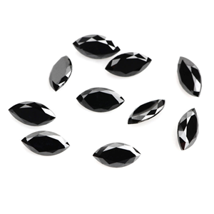 3x1,5 mm Diamant noir naturel fantaisie, taille marquise, opaque, pierre précieuse calibrée en vrac, vente en gros pour bijoux fins, bagues, pendentifs - Product Image 1