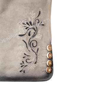 Shorts en daim de vachette brodés, style Lederhosen, pour hommes, sur mesure, pour l'Oktoberfest bavarois. - Product Image 3