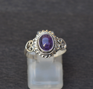 Natural Amethyst <b>Ring</b> 925 Sterling Silver Purple Gemstone Handmade February Birthstone Jewelry <b>Statement</b> <b>Ring</b> Gift for Her - Product Image 5