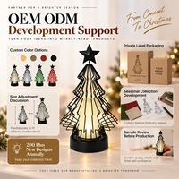 Vente en gros : Lumière LED pour sapin de Noël en fil métallique noir avec étoile sur le dessus pour la décoration de table moderne des fêtes, destinée aux acheteurs en gros