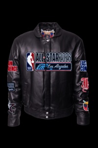 Blouson matelassé en cuir noir All-Star 2026 - Product Image 1