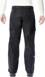 Pantalones de Esquí Unisex Impermeables 10,000mm, Resistentes al Viento, de Secado Rápido, Ecológicos, con Forro Polar Térmico, Estilo Cargo Negro con Cordón Ajustable - Product Image 4